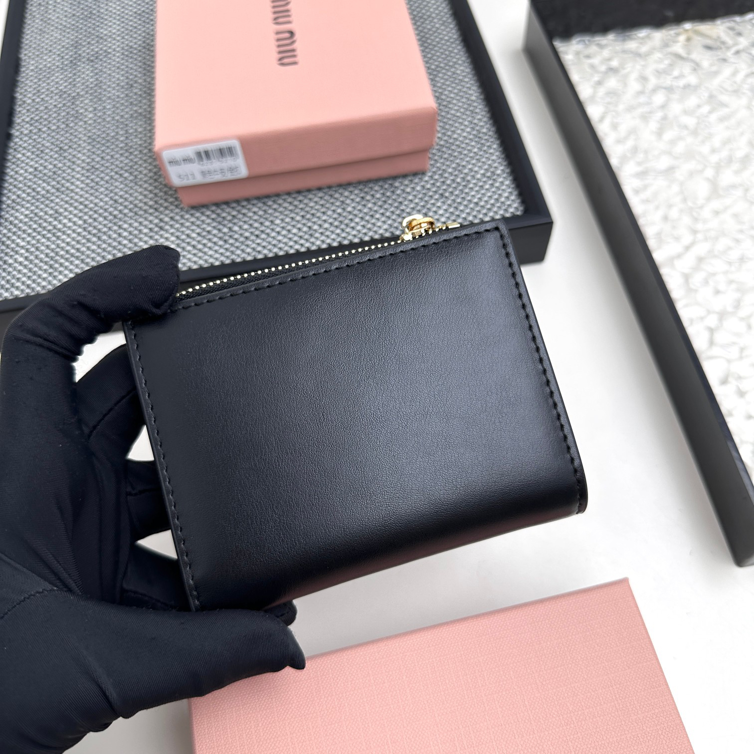 Miu Miu Lambskin Bifold Wallet - Image 4