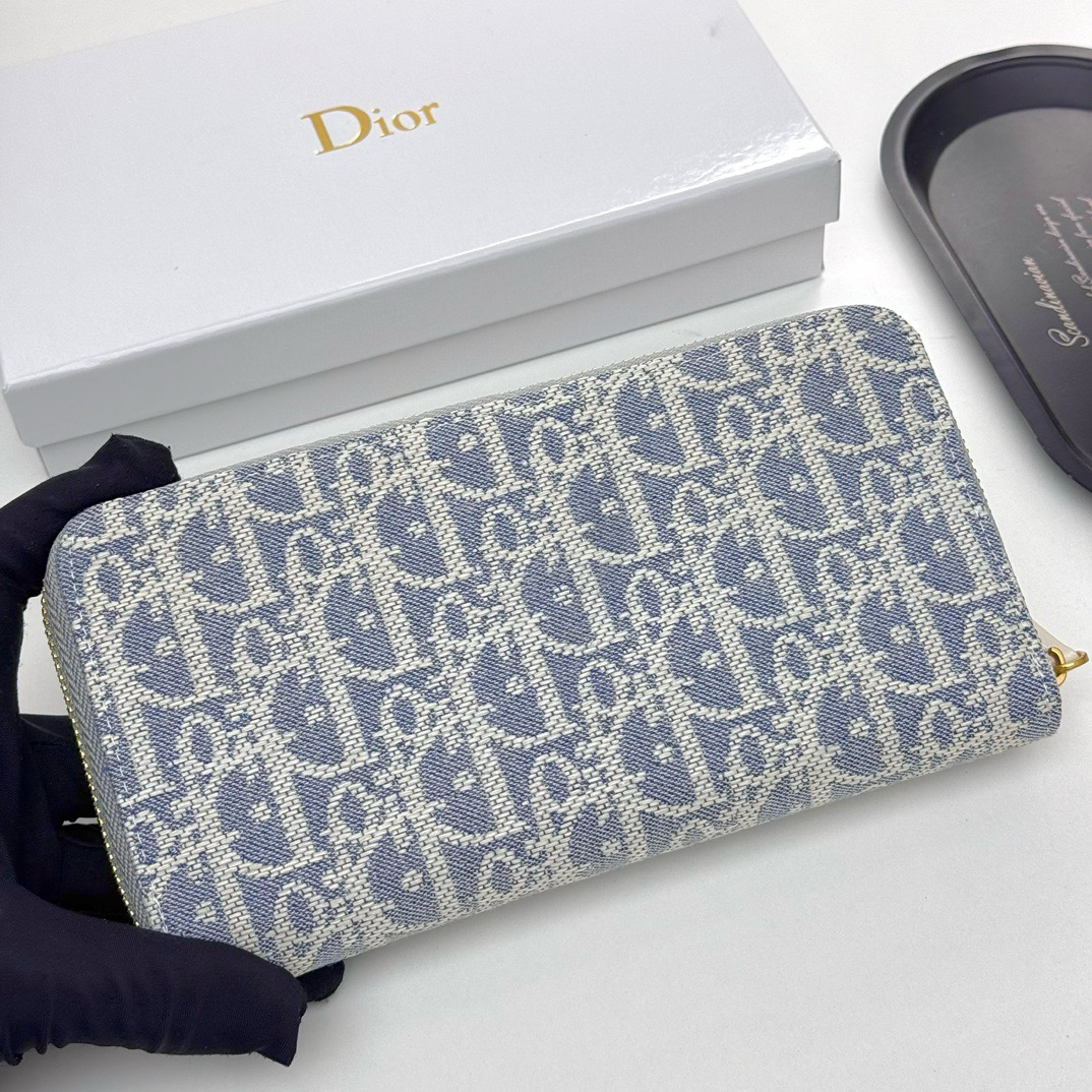 Dior Oblique Long Zipper Wallet - Image 4