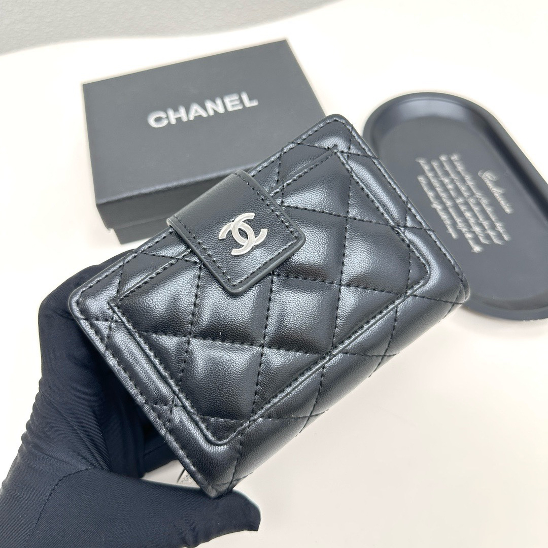 Chanel 8354 Multifunction Wallet - Black and Pink - Image 4