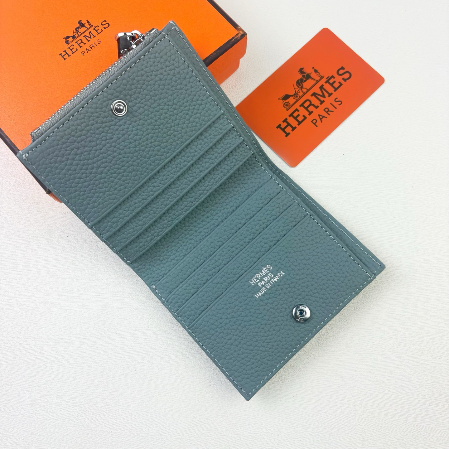 Hermes Silk'in Togo Leather Women's Wallet - Image 4