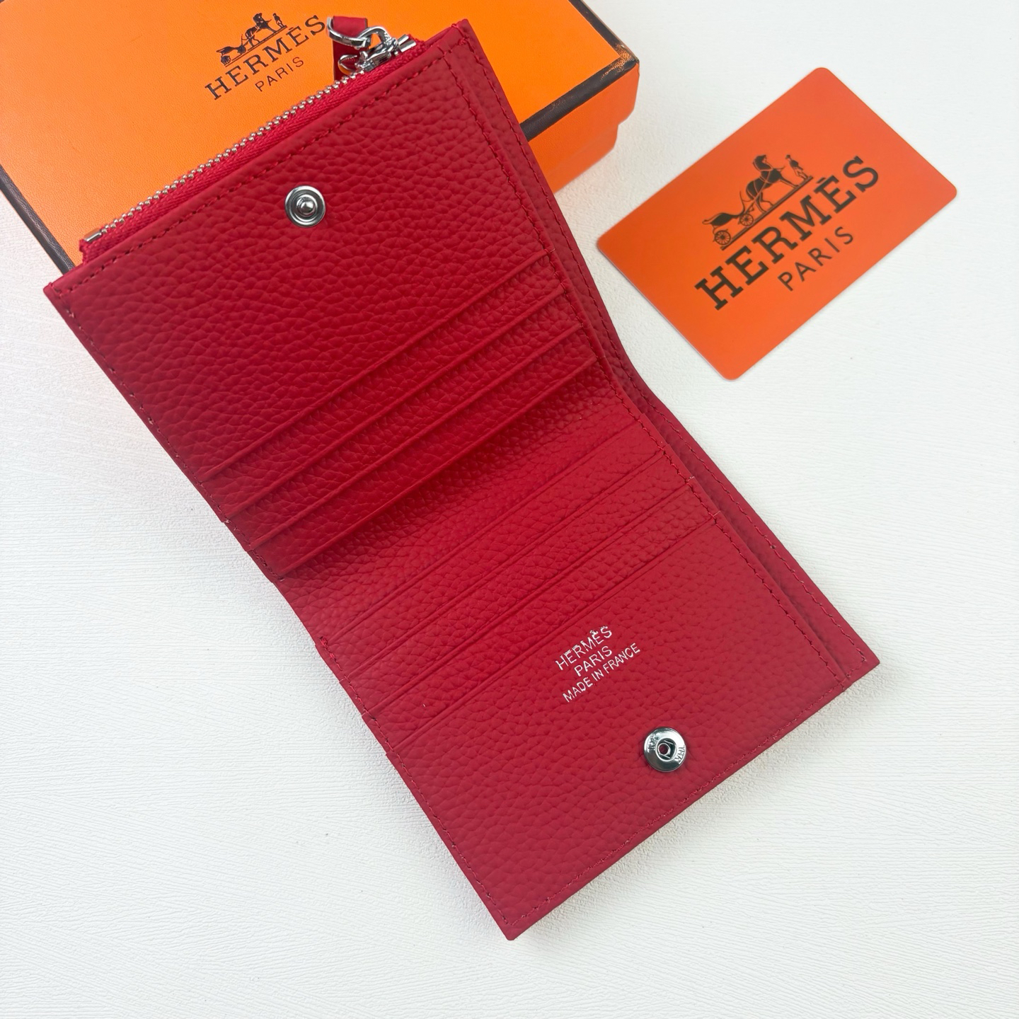 Hermes Silk'in Togo Leather Women's Wallet - Image 4