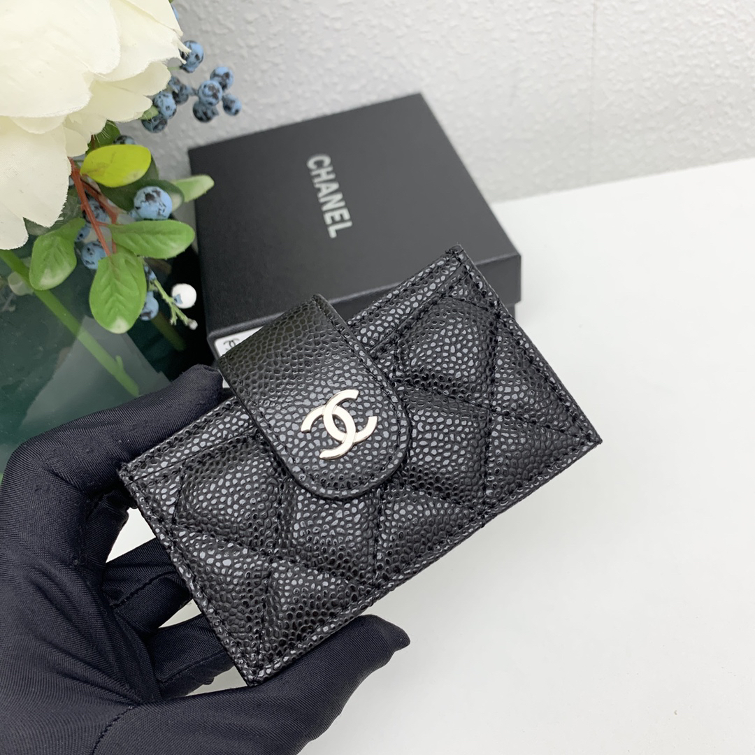 CHANEL AP1081 Grained Goatskin Short Trifold Wallet - Image 4