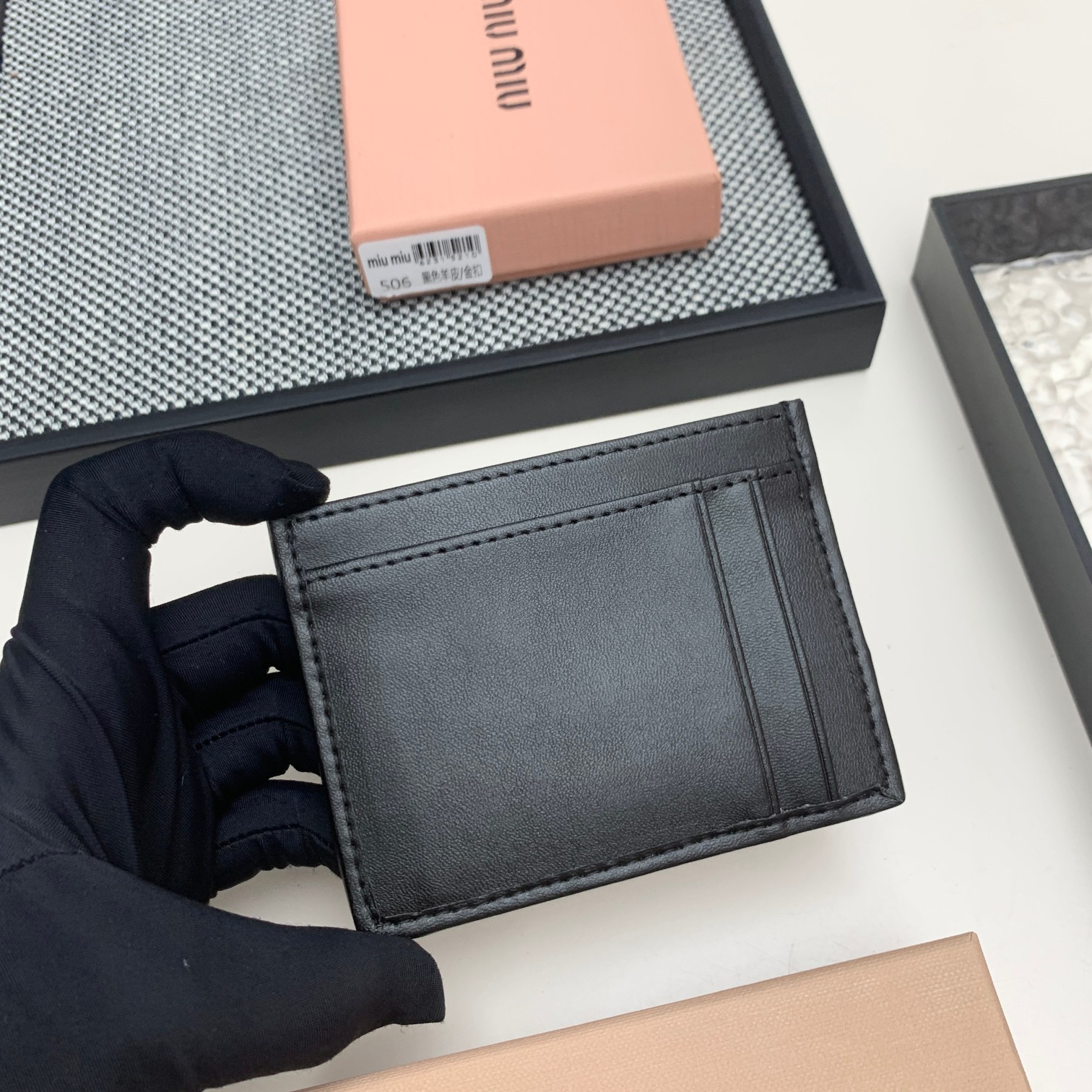 Miu Miu Lambskin Wallet Card Holder - Image 4
