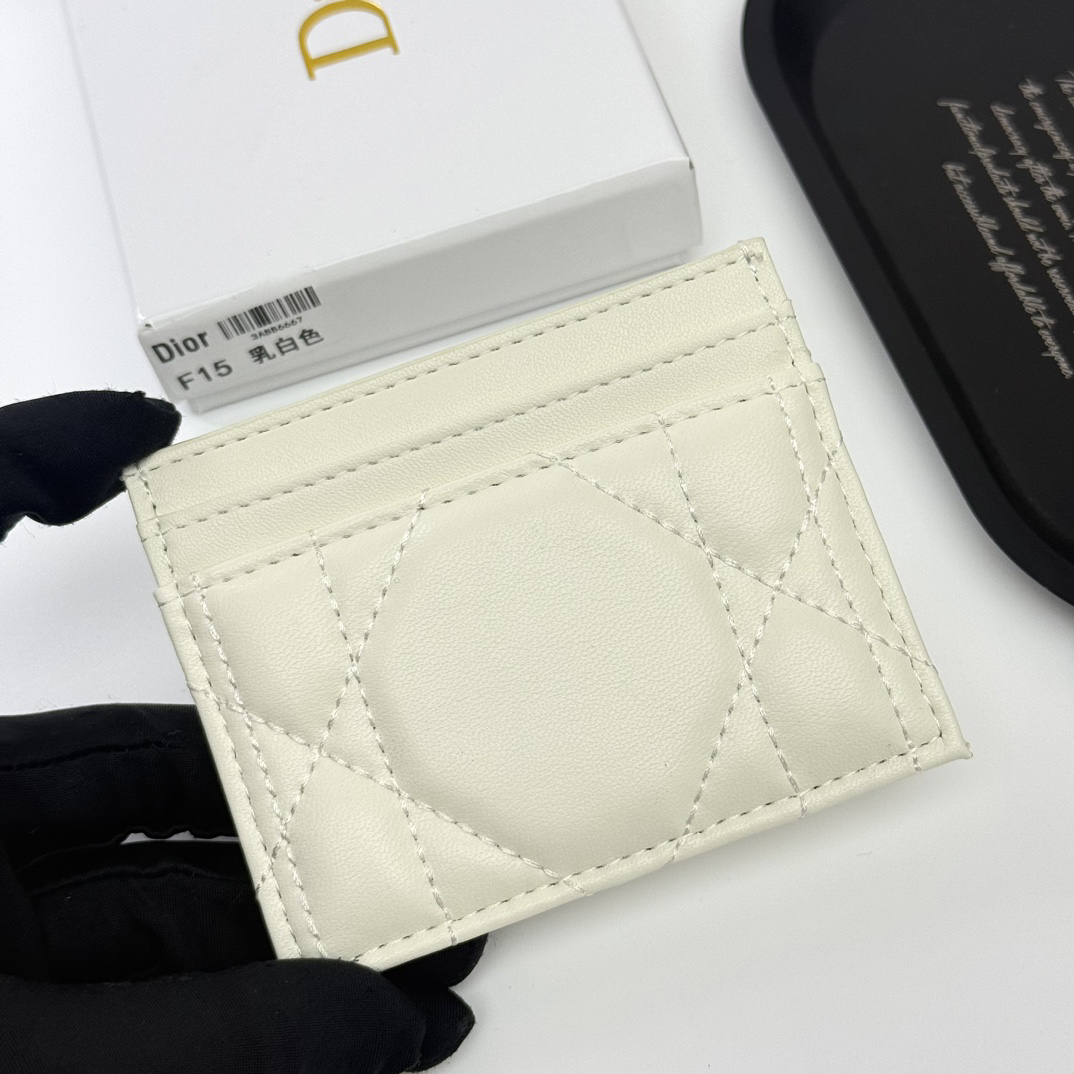 Dior F15 Slim Calfskin Leather Wallet - Image 4