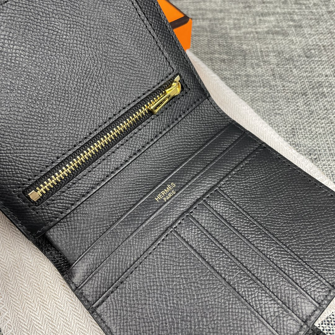 Hermès Palm-Grain Leather Vertical Wallet - Image 4