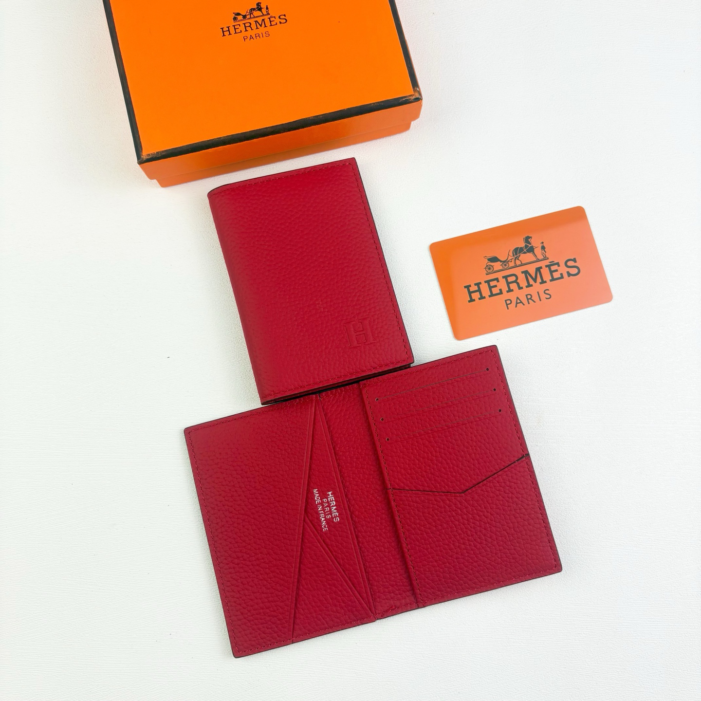 Hermès Barenia Faubourg Togo Leather Business Card Holder - Image 4