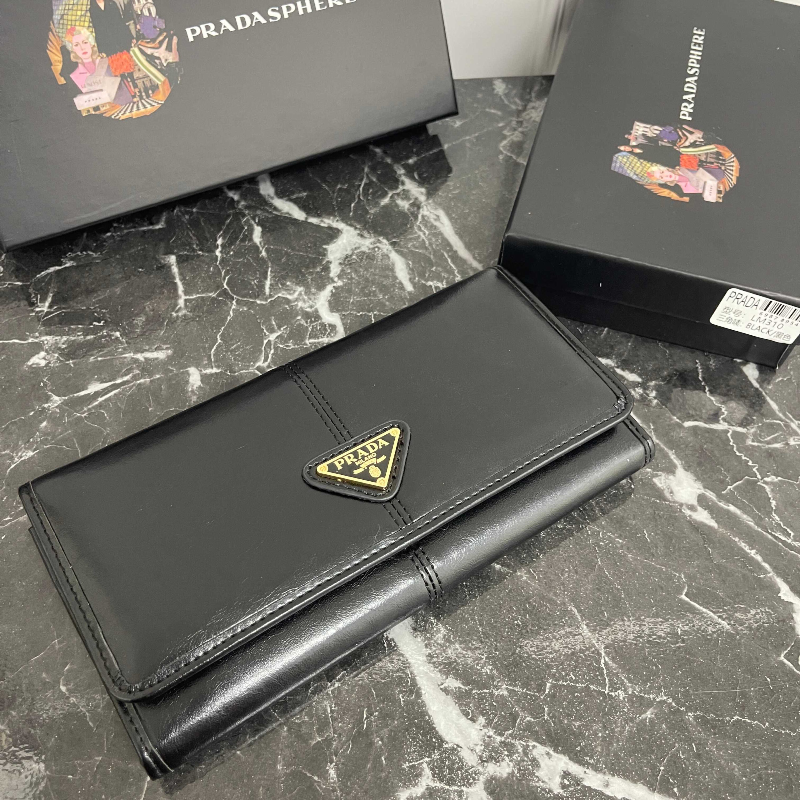 Prada Saffiano Leather Large Snap Wallet - Image 4