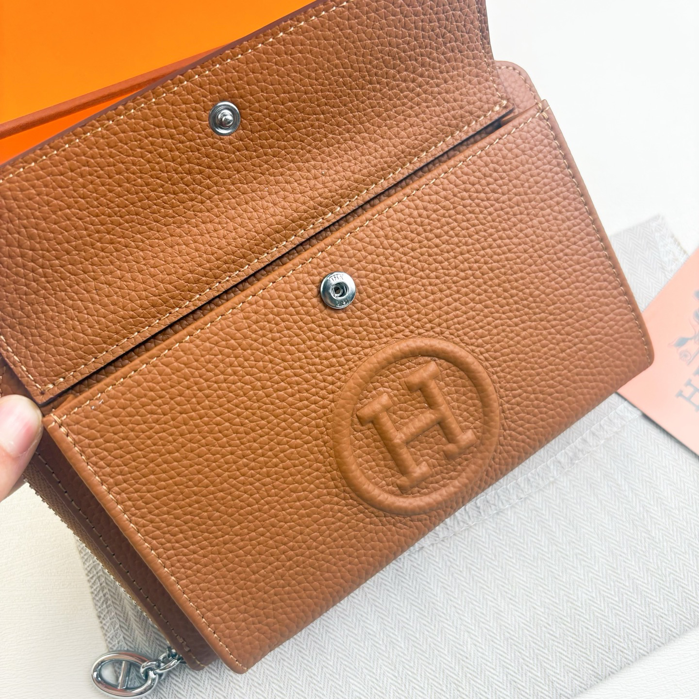 Hermès Togo Leather Crossbody Bag - Image 4