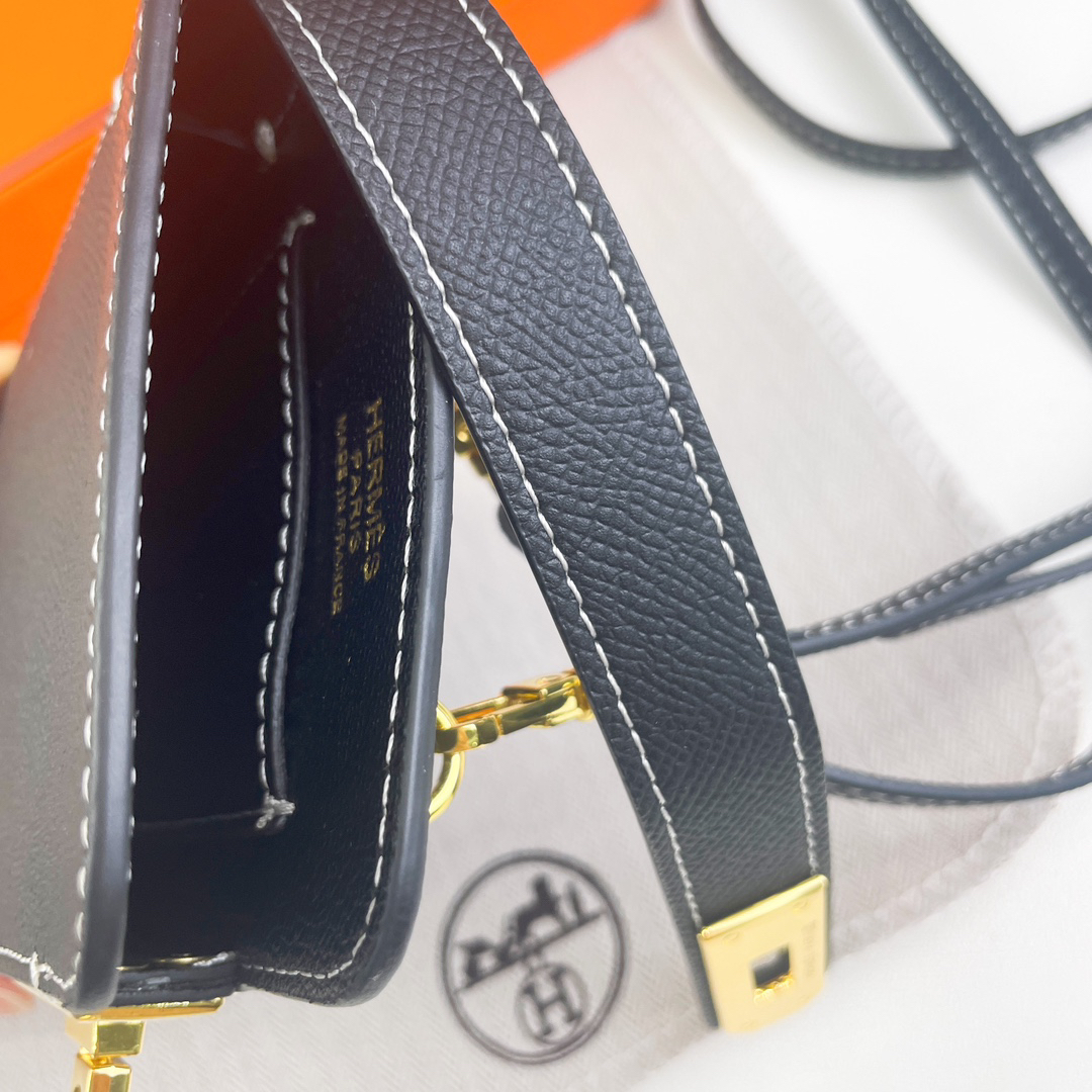 Hermes Hac a Box Tadelakt Calfskin Phone Case with Shoulder Strap - Image 4