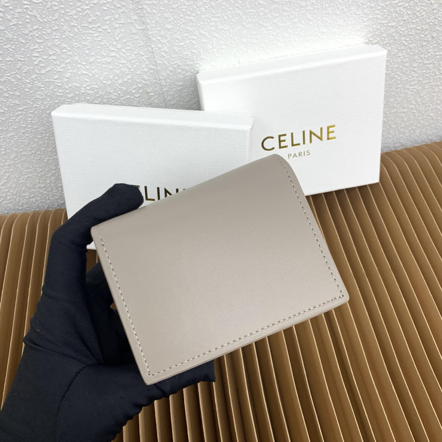 Celine Triomphe Leather Business Card Holder - Image 4
