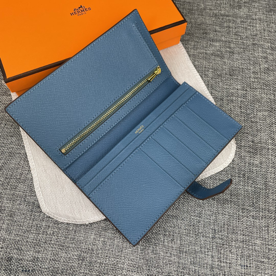 Hermès Women's Empson Leather Long Zip Wallet - Image 4