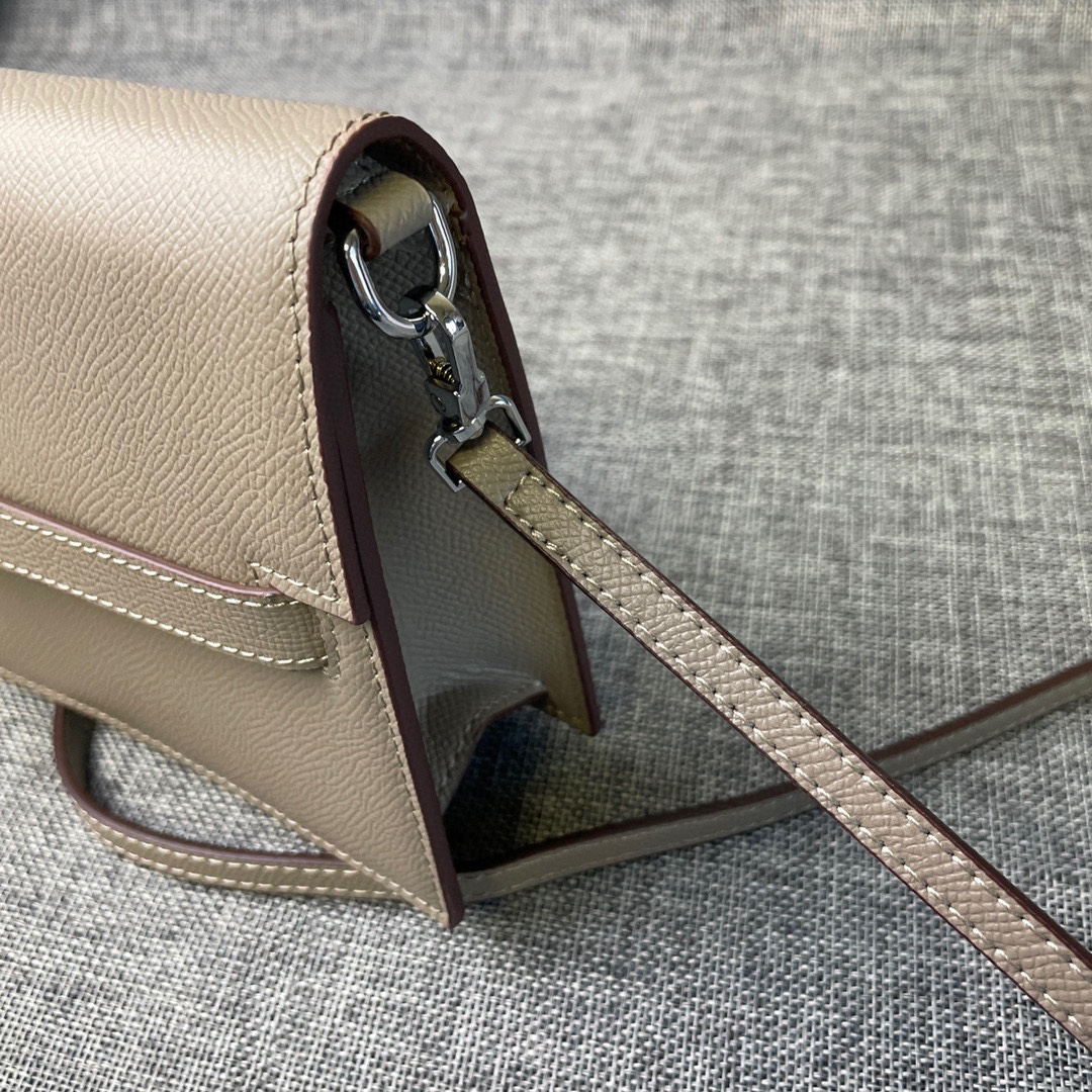 Hermes Kelly Pebbled Leather Shoulder Crossbody Bag - Image 4