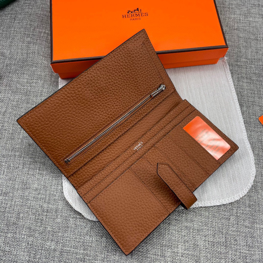 Hermes Togo Leather Zip Wallet - Image 4