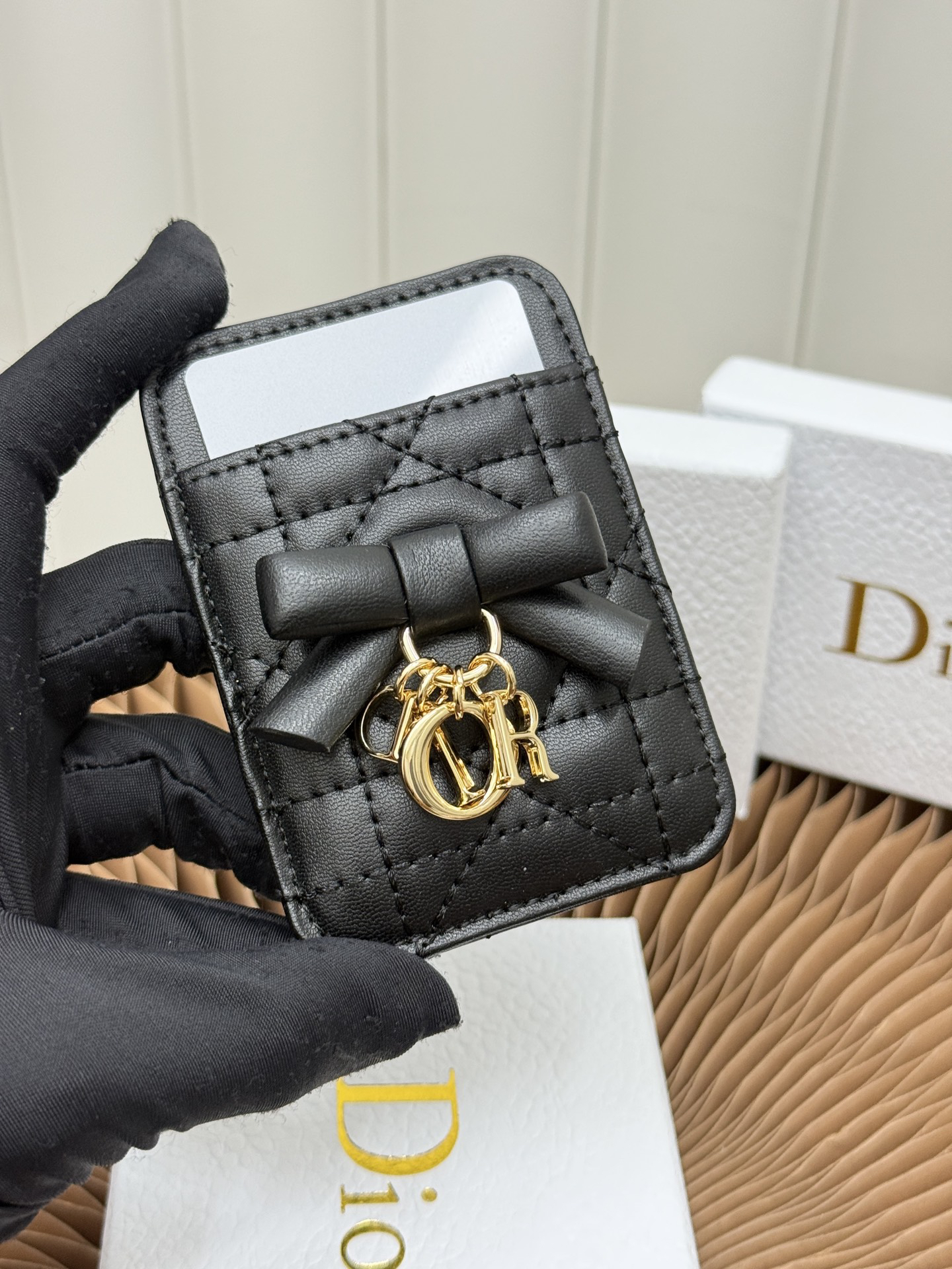 Lady Dior Cannage Lambskin Card Holder - Image 4
