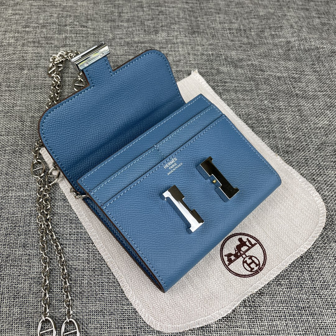 Hermes Constance Palm-Grain Leather Card Holder - Image 4