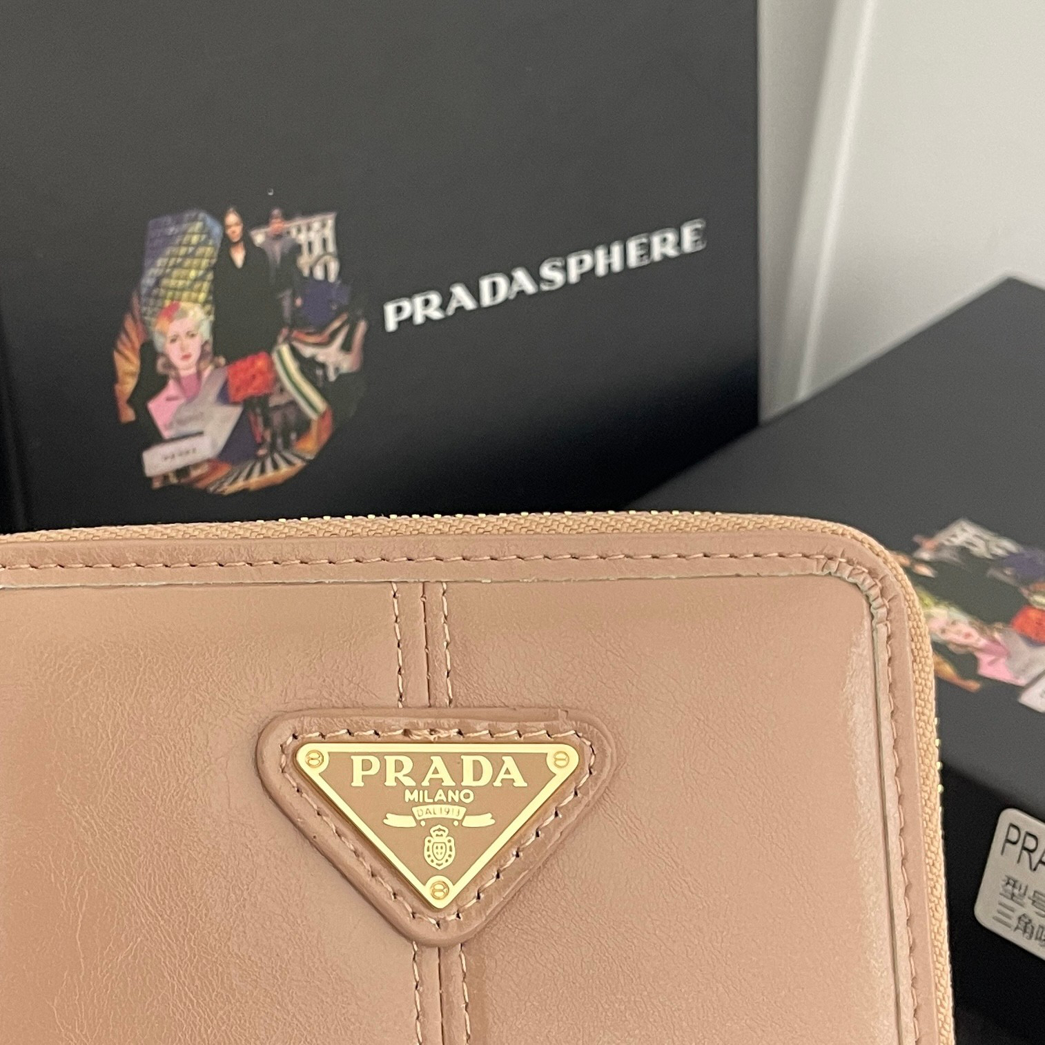 Prada Leather Logo Zip Coin Purse - Image 4