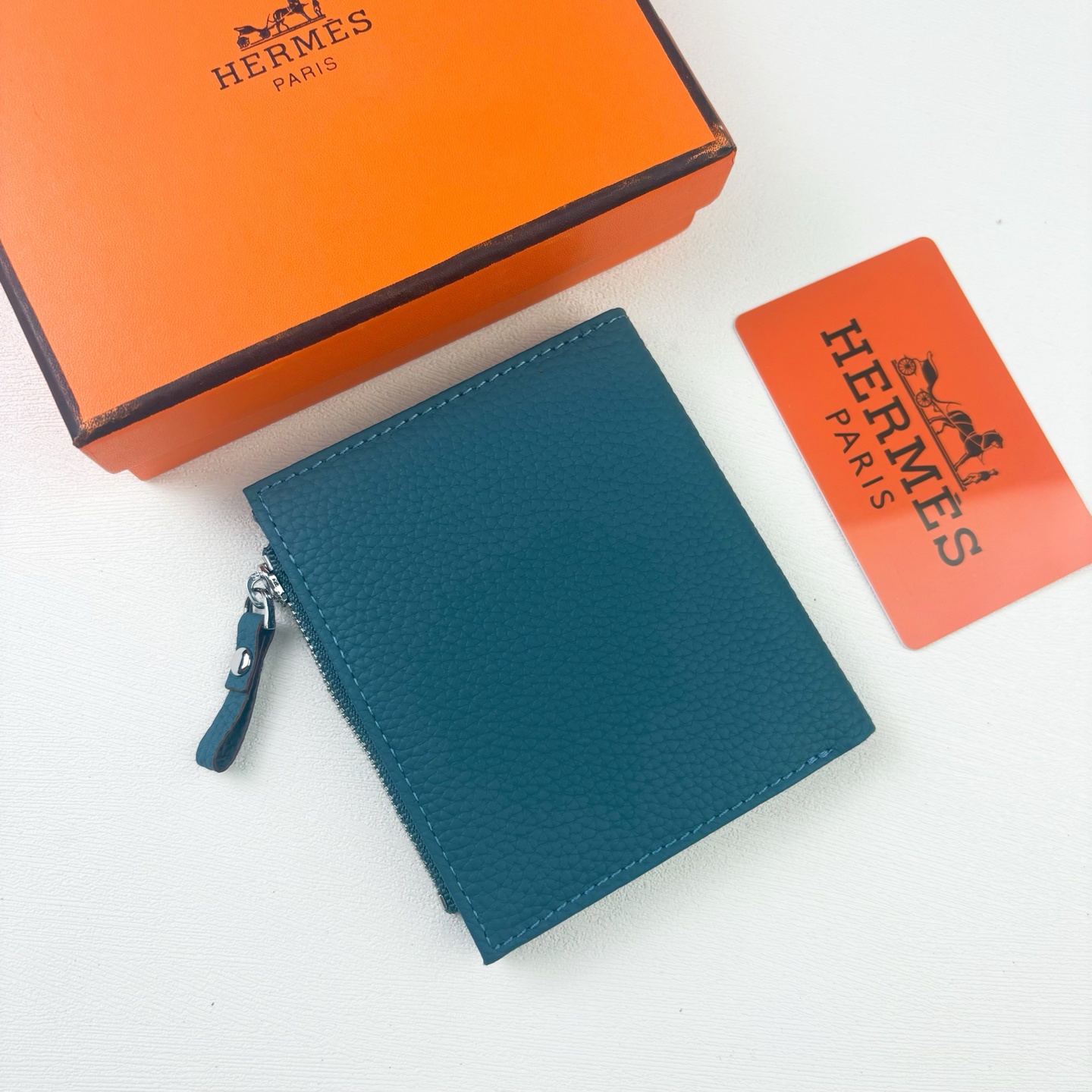 Hermes Silk'in Togo Leather Wallet - Image 4