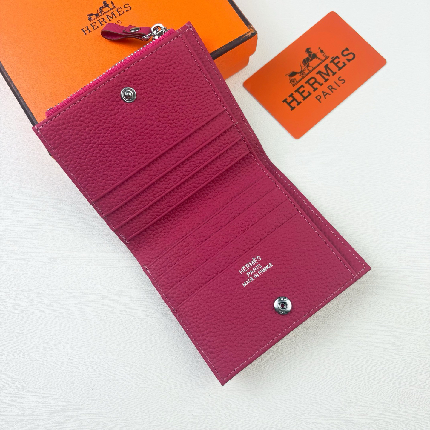 Hermes Silk'in Togo Leather Women's Wallet - Image 4