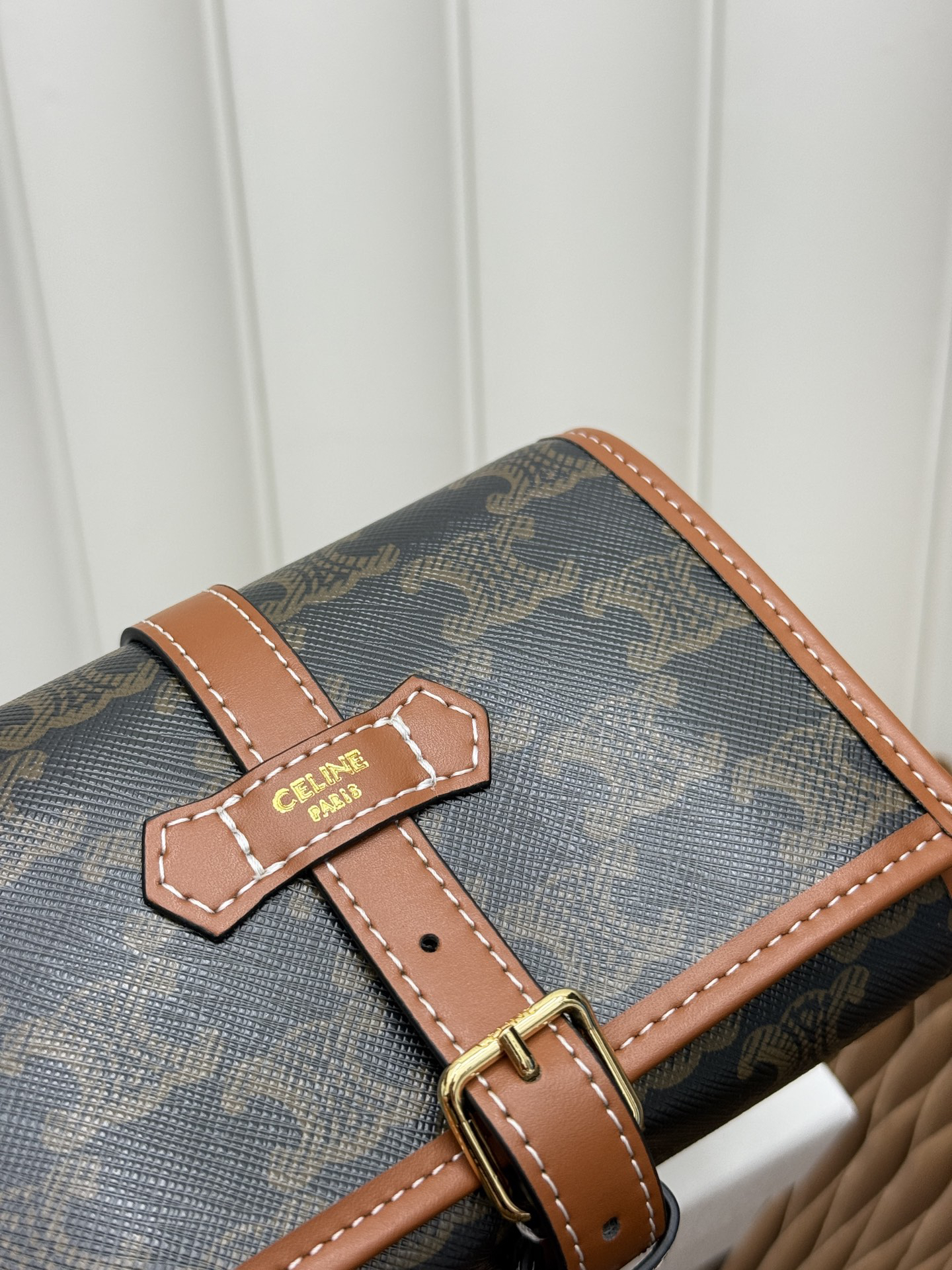 CELINE Textile and Cow Leather Jewelry Pouch - Image 4