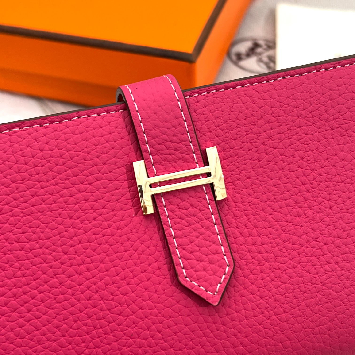 Hermes Women’s Leather Vertical Zip Wallet - Image 4