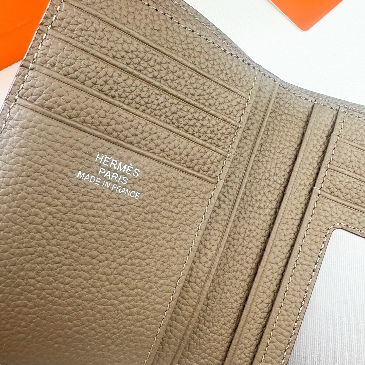 Hermès Togo Calfskin Wallet with Silver-Tone Clasp - Image 4