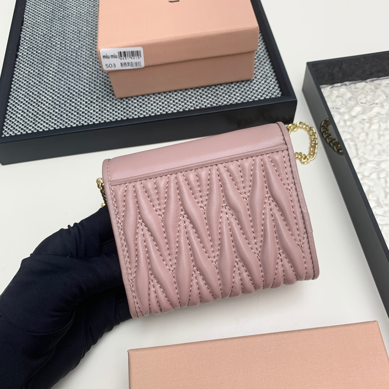 Miu Miu Lambskin Mini Zipper Coin Purse - Image 4