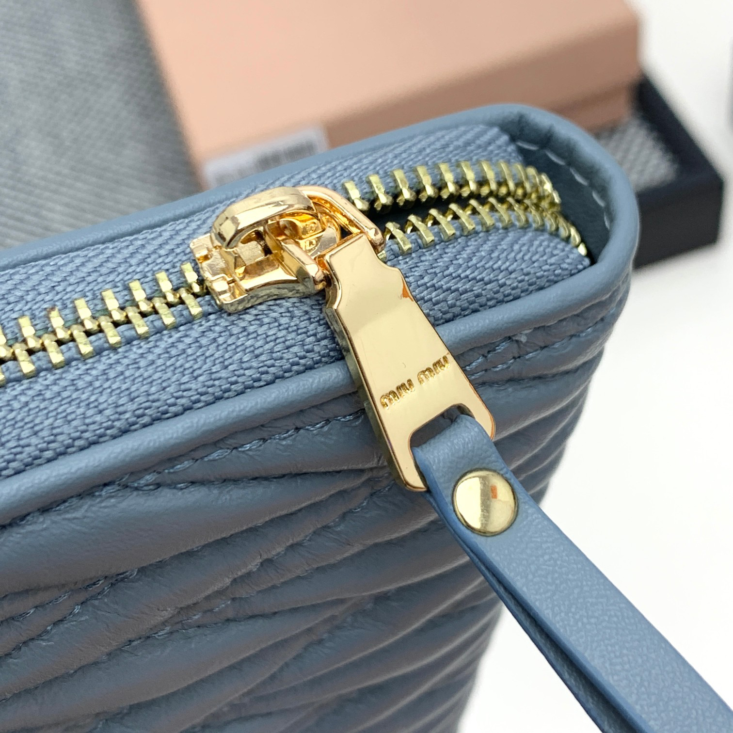 Miu Miu Lambskin Zip Wallet - Image 4