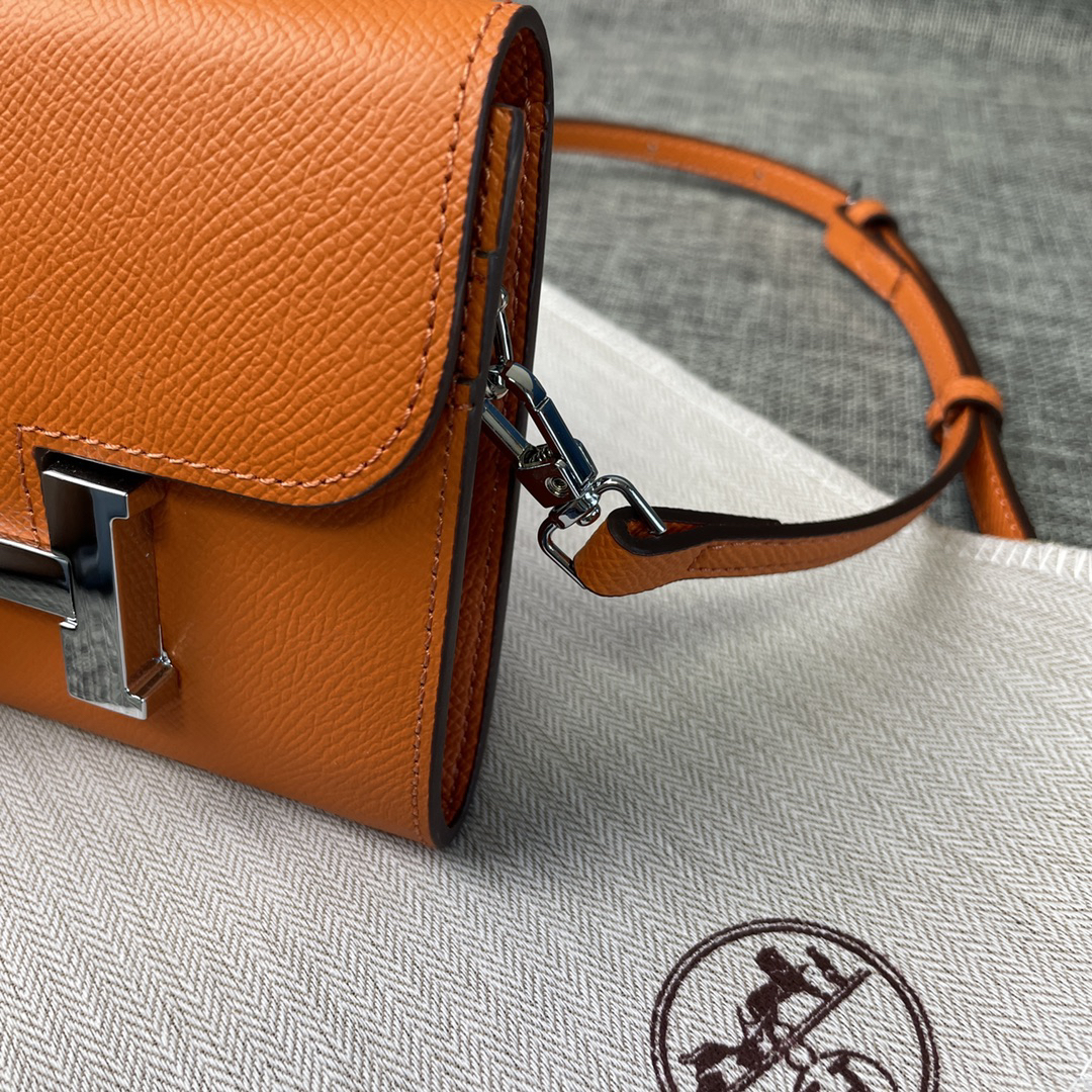 Hermes Constance Palm-Grain Calfskin Crossbody Bag - Image 4