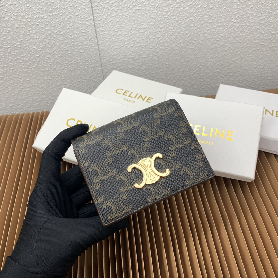 Triomphe Leather Business Card Holder - Image 4