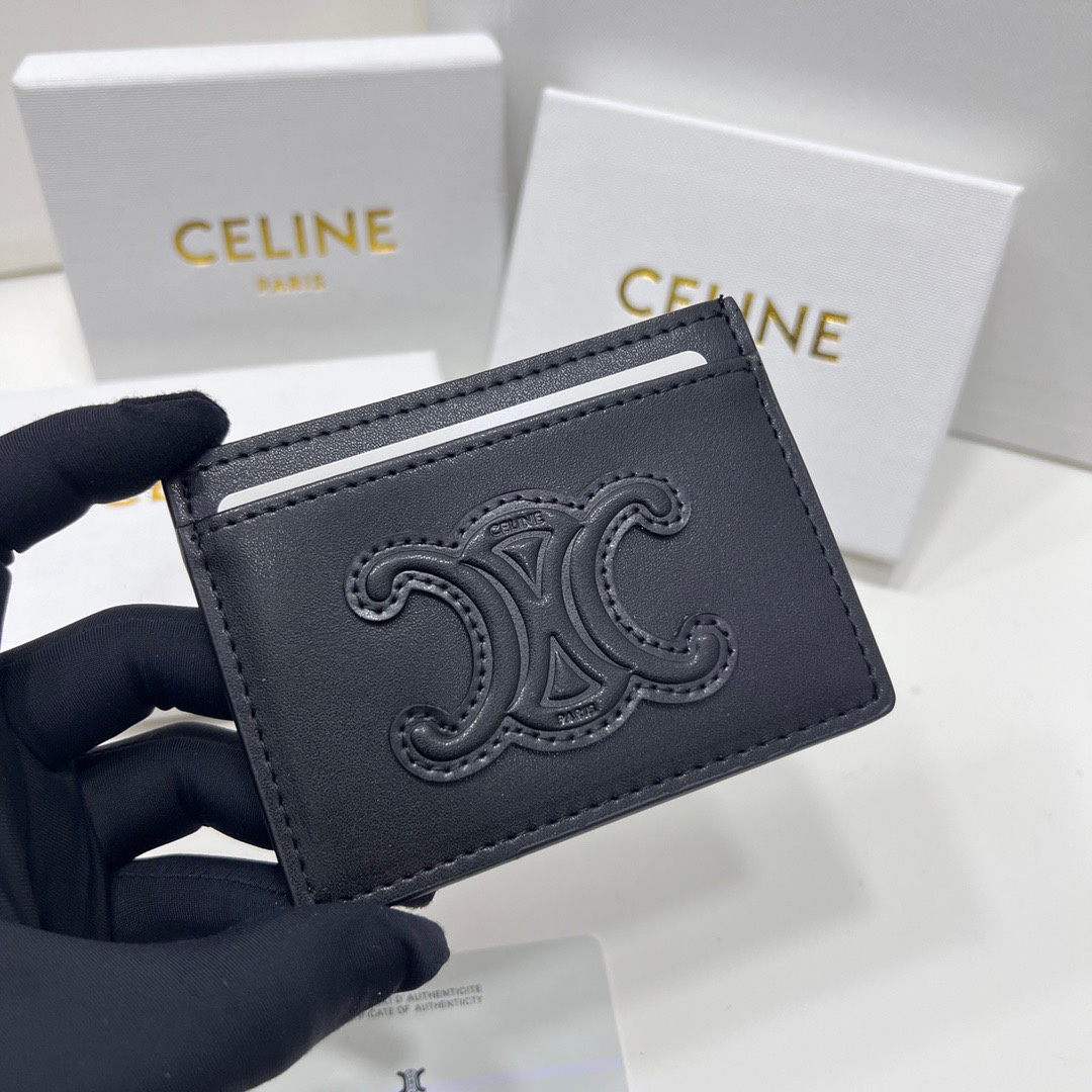 Celine Slim Leather Card Holder - Image 4