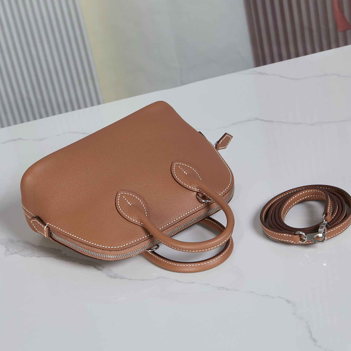 Hermes Bolide Bowling Bag 19 cm in Evercolor Leather - Image 4