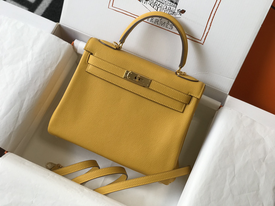 Hermès Kelly 25 Handbag in Togo Leather - Image 4