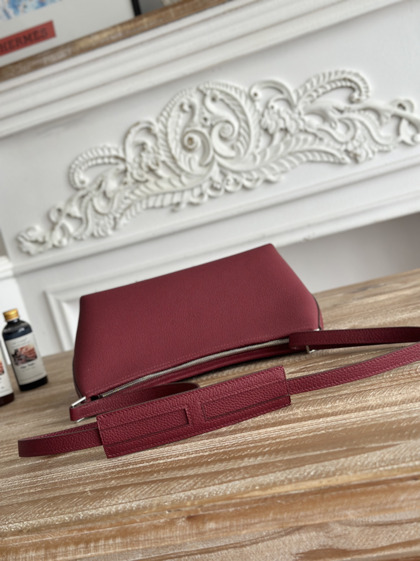 Hermes Berlingot Ruby Red Leather Crossbody Bag - Image 4