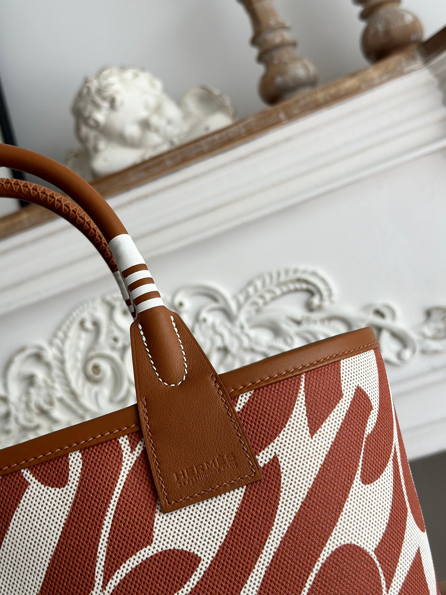 H-Hermès Steeple Canvas Tote Bag - Image 4