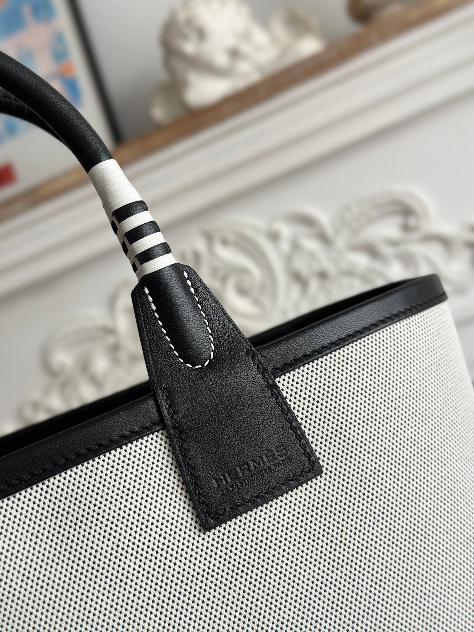 Hermes Steeple 25 Canvas Tote Bag - Image 4
