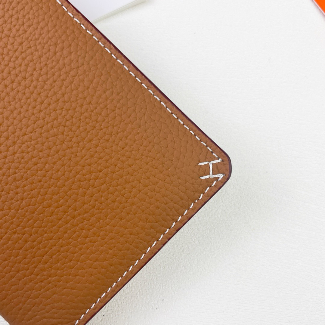 Hermes Evercolor Small Calfskin Long Wallet with Contrasting Horse Stitching - Image 4