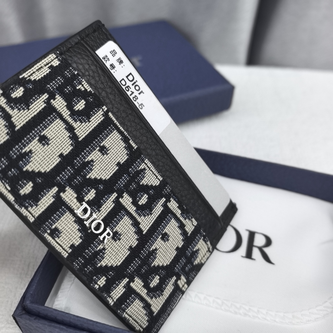 Dior Card Holder Model 518-5 - Black - Image 4