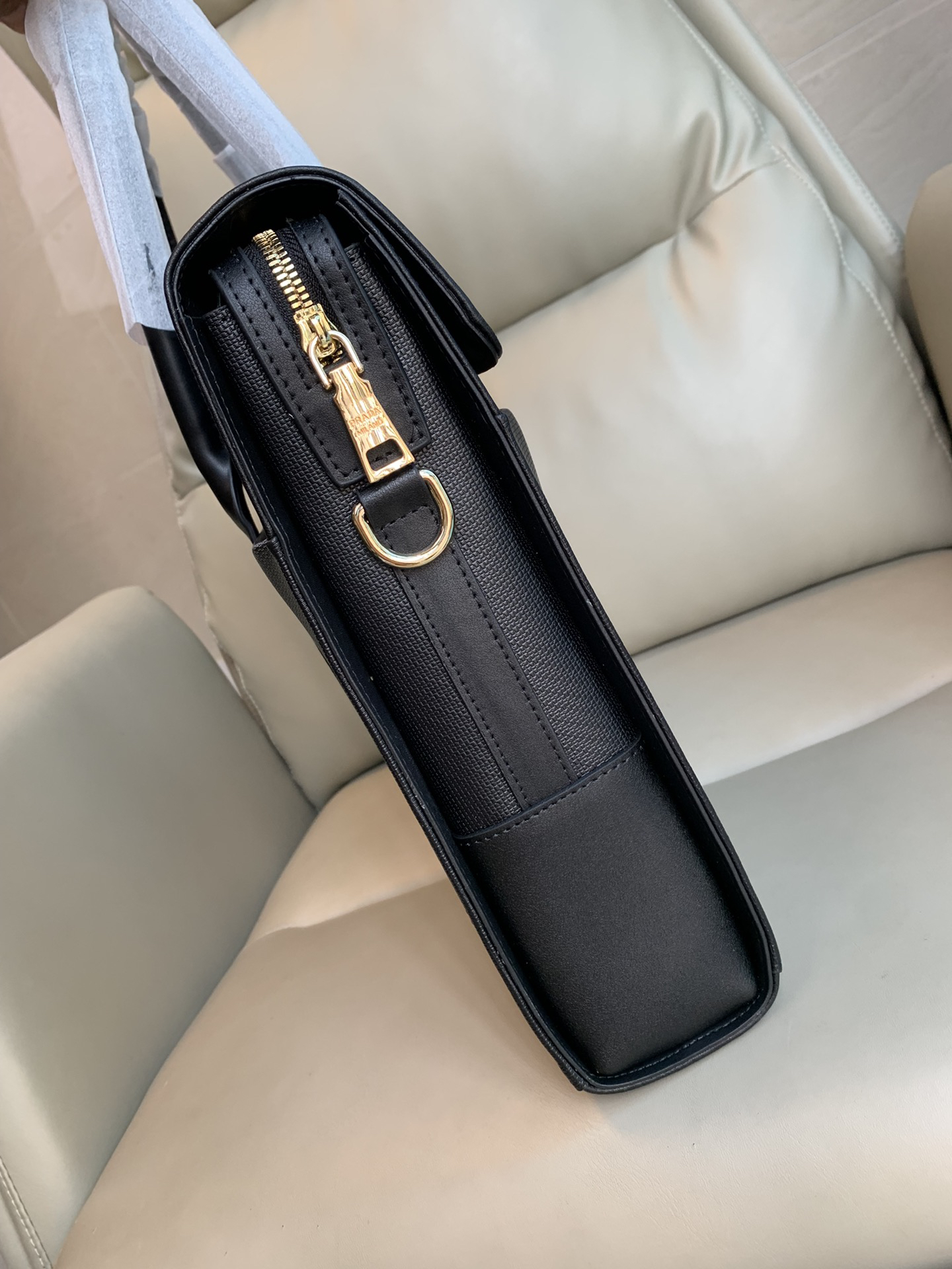 Prada Embossed Leather Briefcase - Image 5