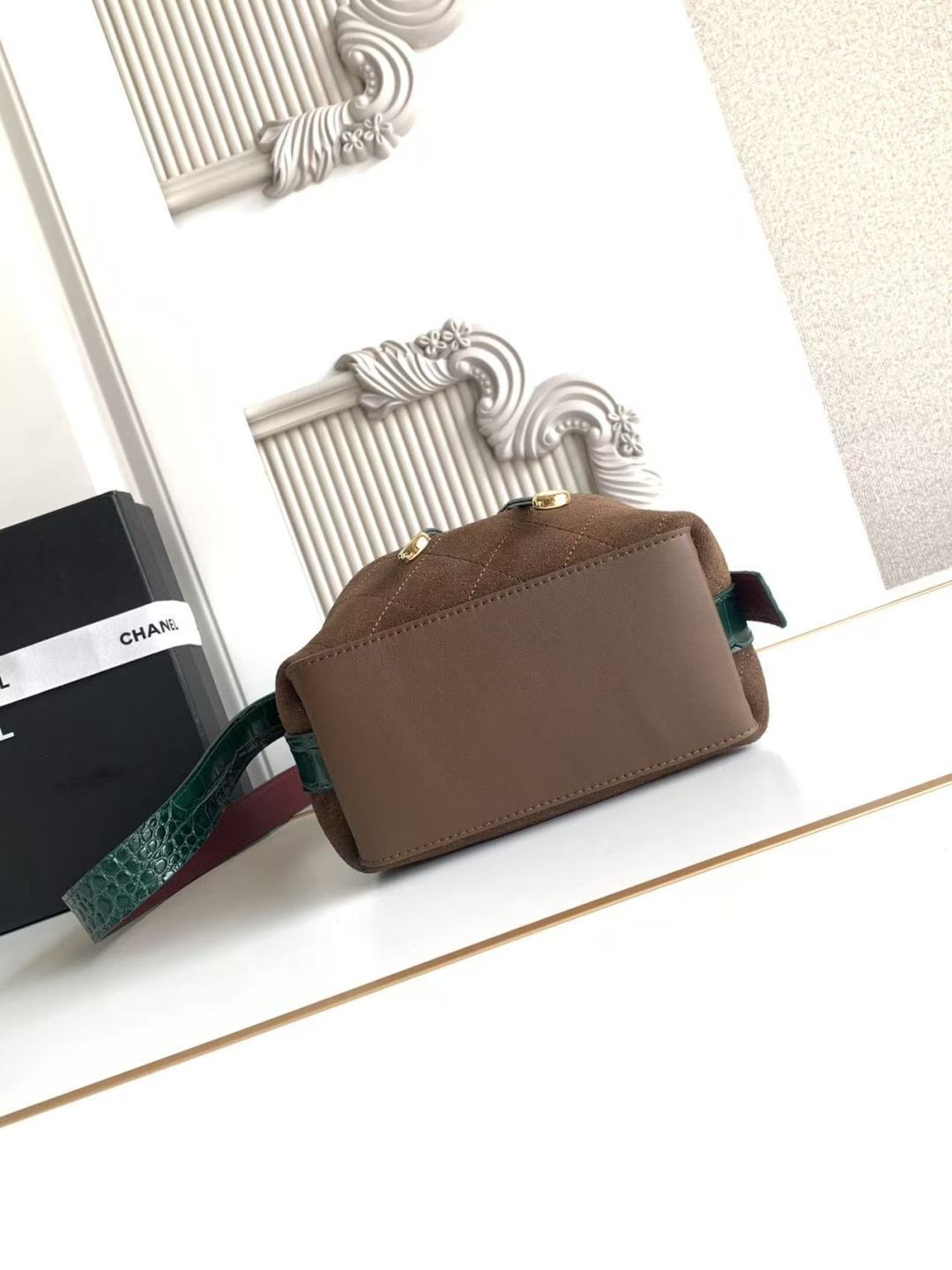 Chanel 26B AS6537 Small Calfskin Bucket Crossbody Bag - Image 5