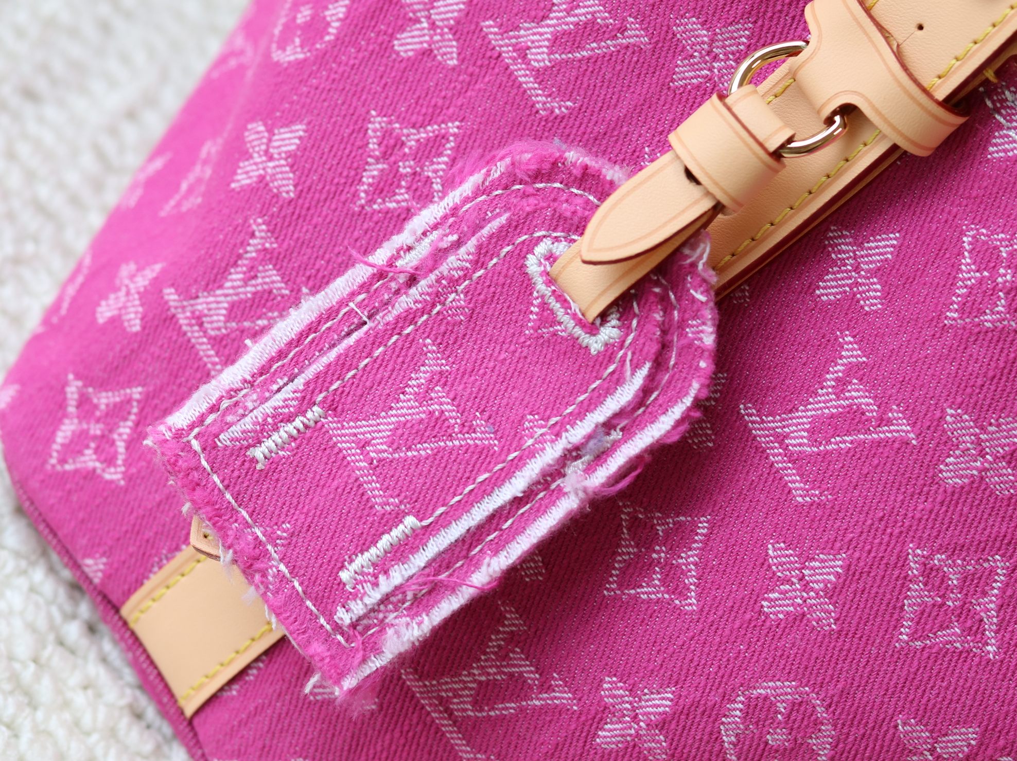 Louis Vuitton Denim Bucket Bag - Image 5