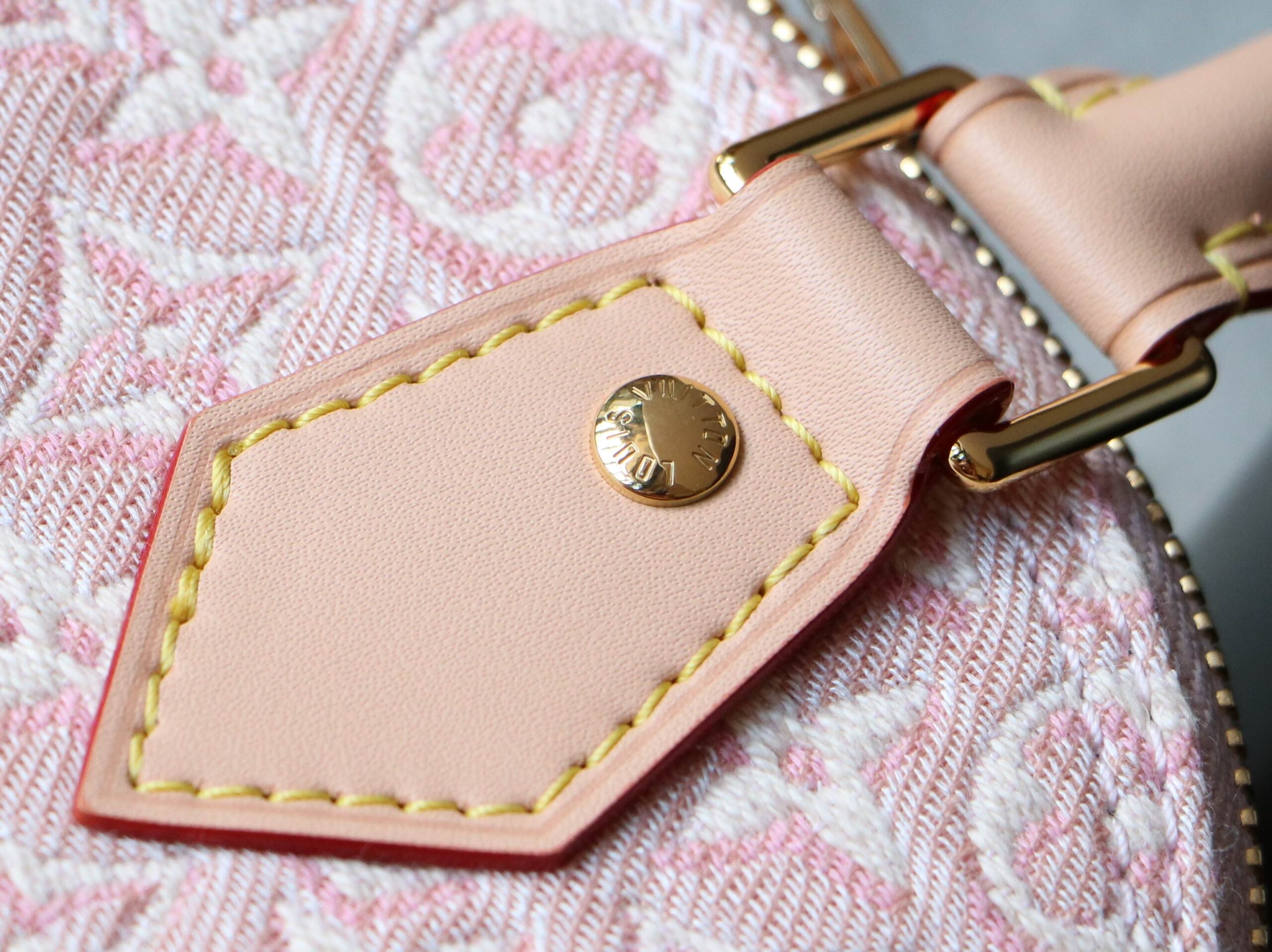 Louis Vuitton Alma BB Handbag in Pink Floral Jacquard - Image 5