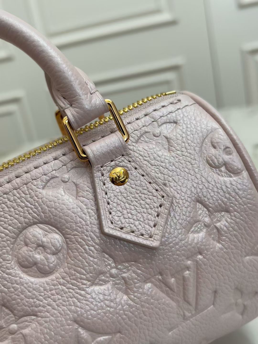 Louis Vuitton Nano Speedy Handbag in Monogram Empreinte Shimmery Leather - Image 5