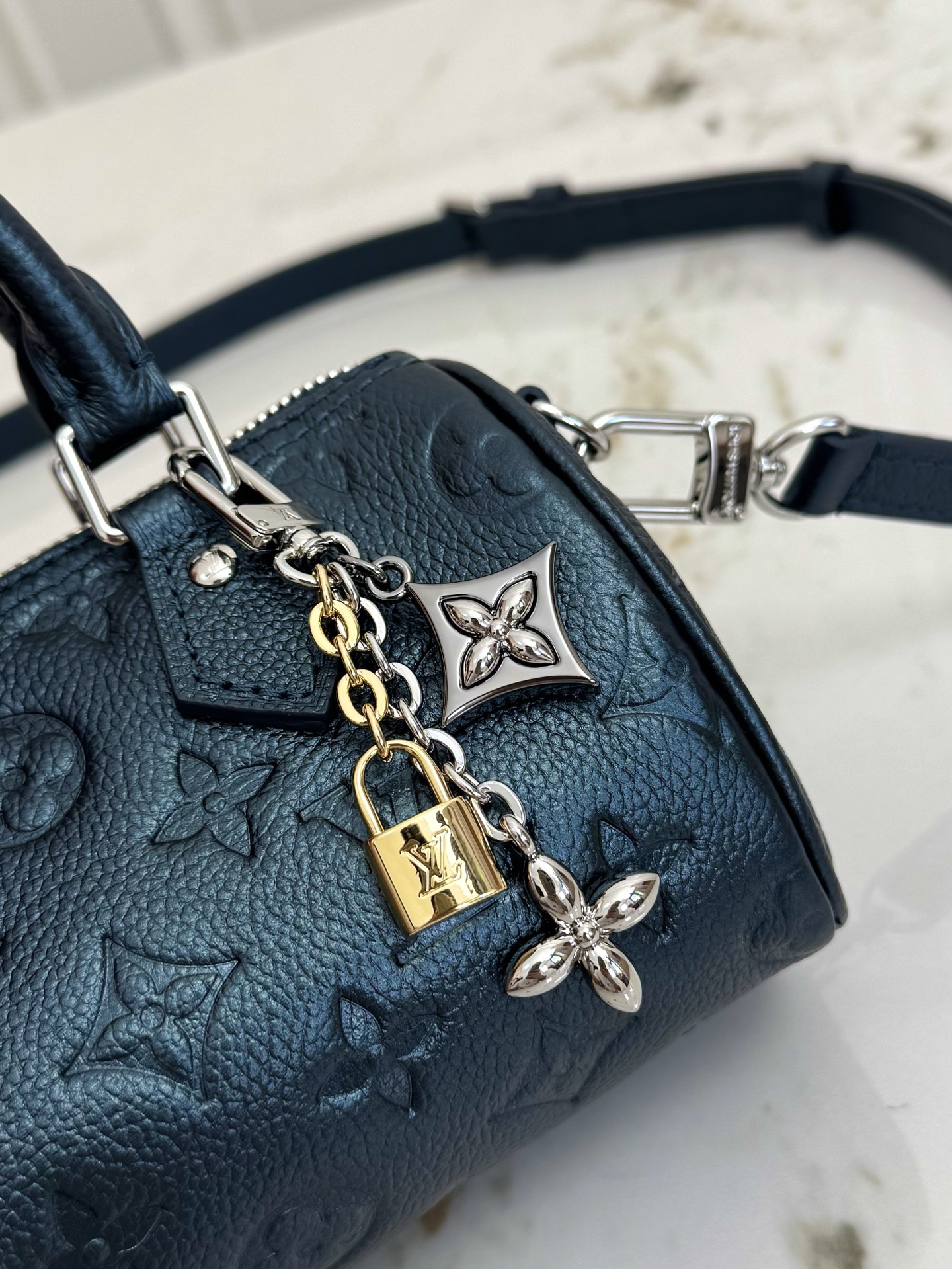 Louis Vuitton Nano Speedy Handbag in Pearl Blue - Image 5