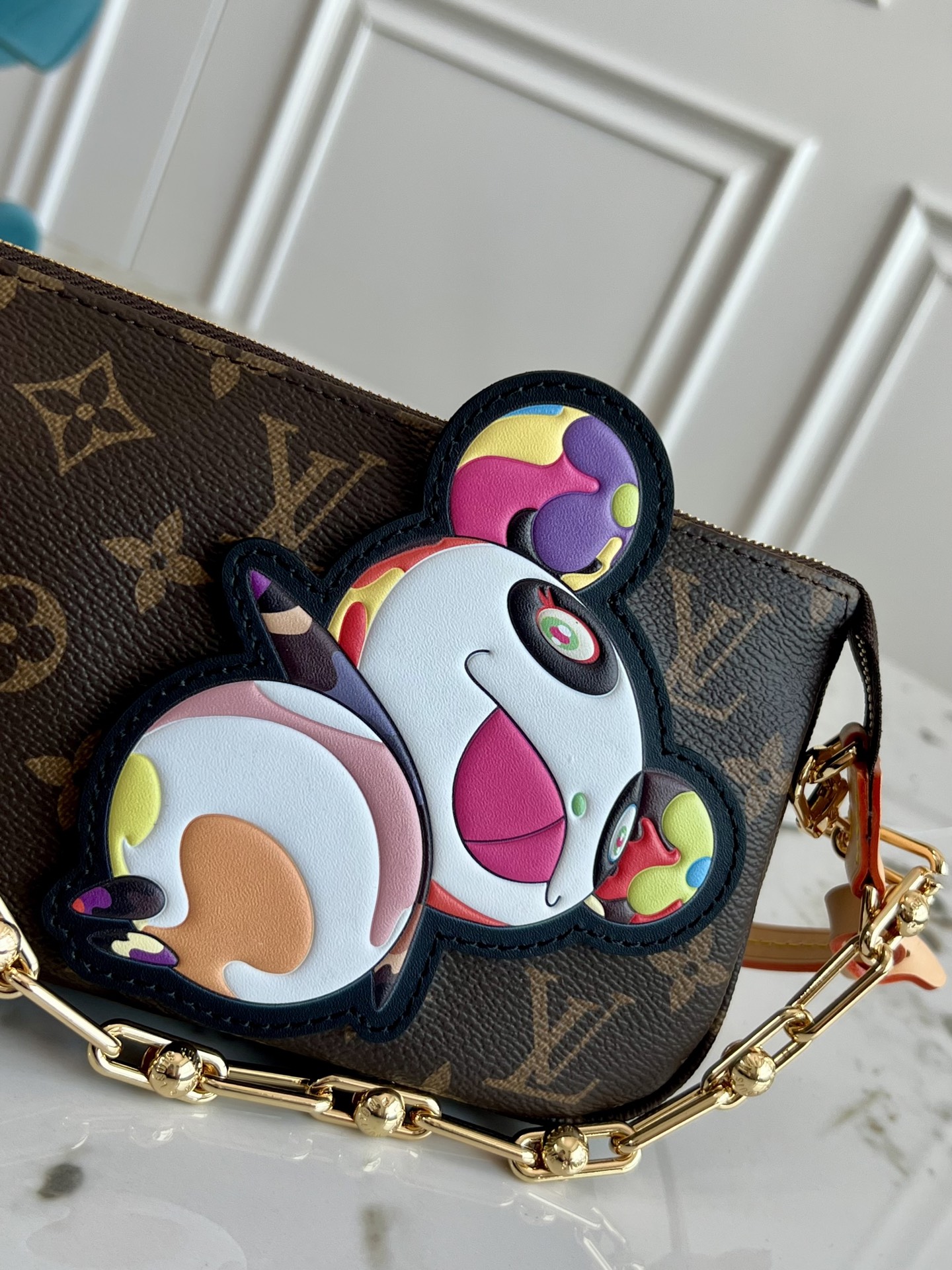 Louis Vuitton x Murakami Pochette Accessoires Handbag - Image 5