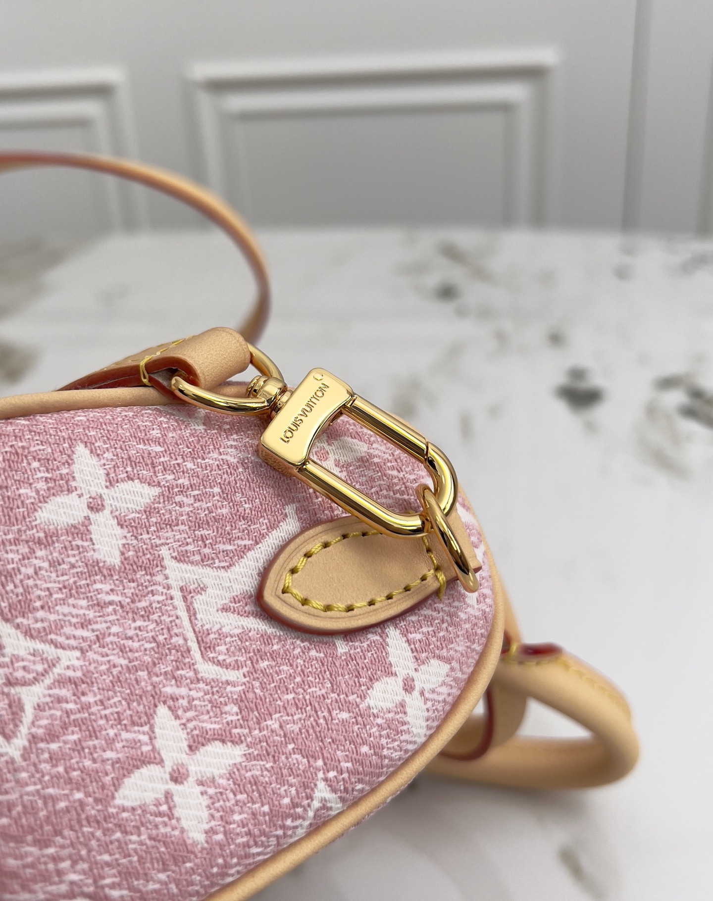 Louis Vuitton Nano Speedy Monogram Denim Crossbody Bag - Image 5