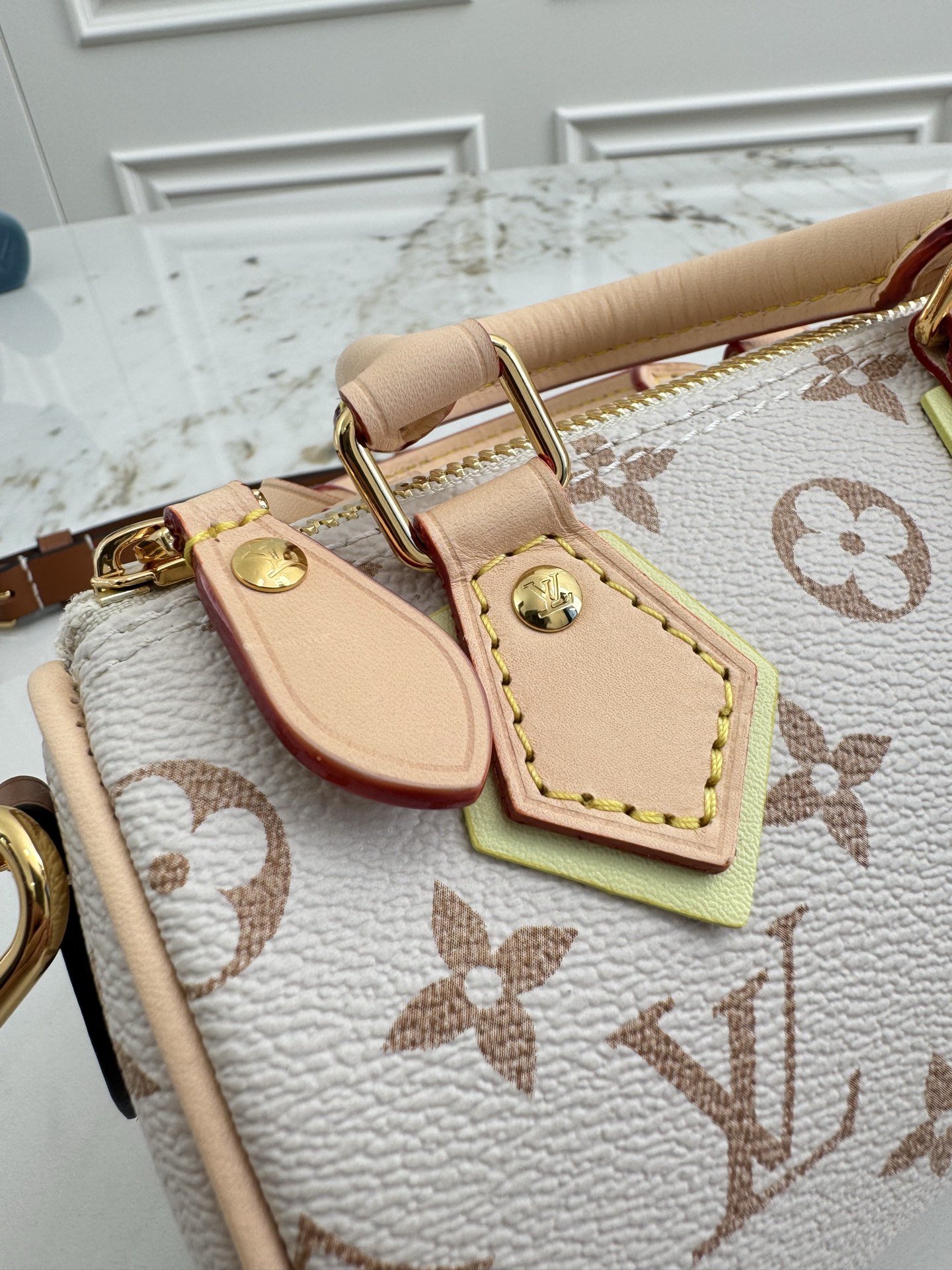 Louis Vuitton Nano Speedy Handbag in Crafty Monogram Dune Canvas - Image 5