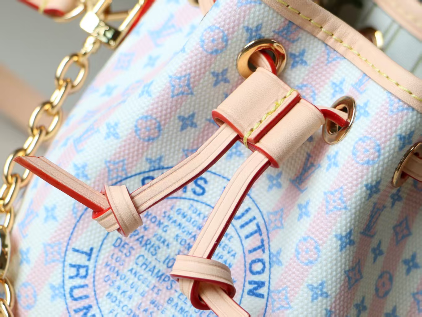 Louis Vuitton Nano Noé LV Stamp Canvas Crossbody Bag - Image 5