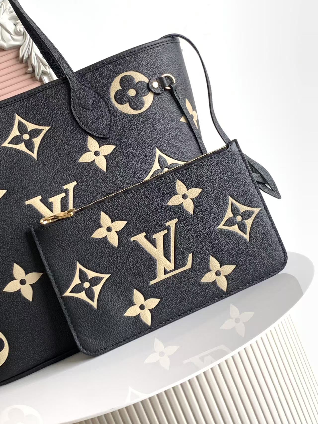 Louis Vuitton Neverfull MM Monogram Empreinte Leather Tote Bag - Image 5
