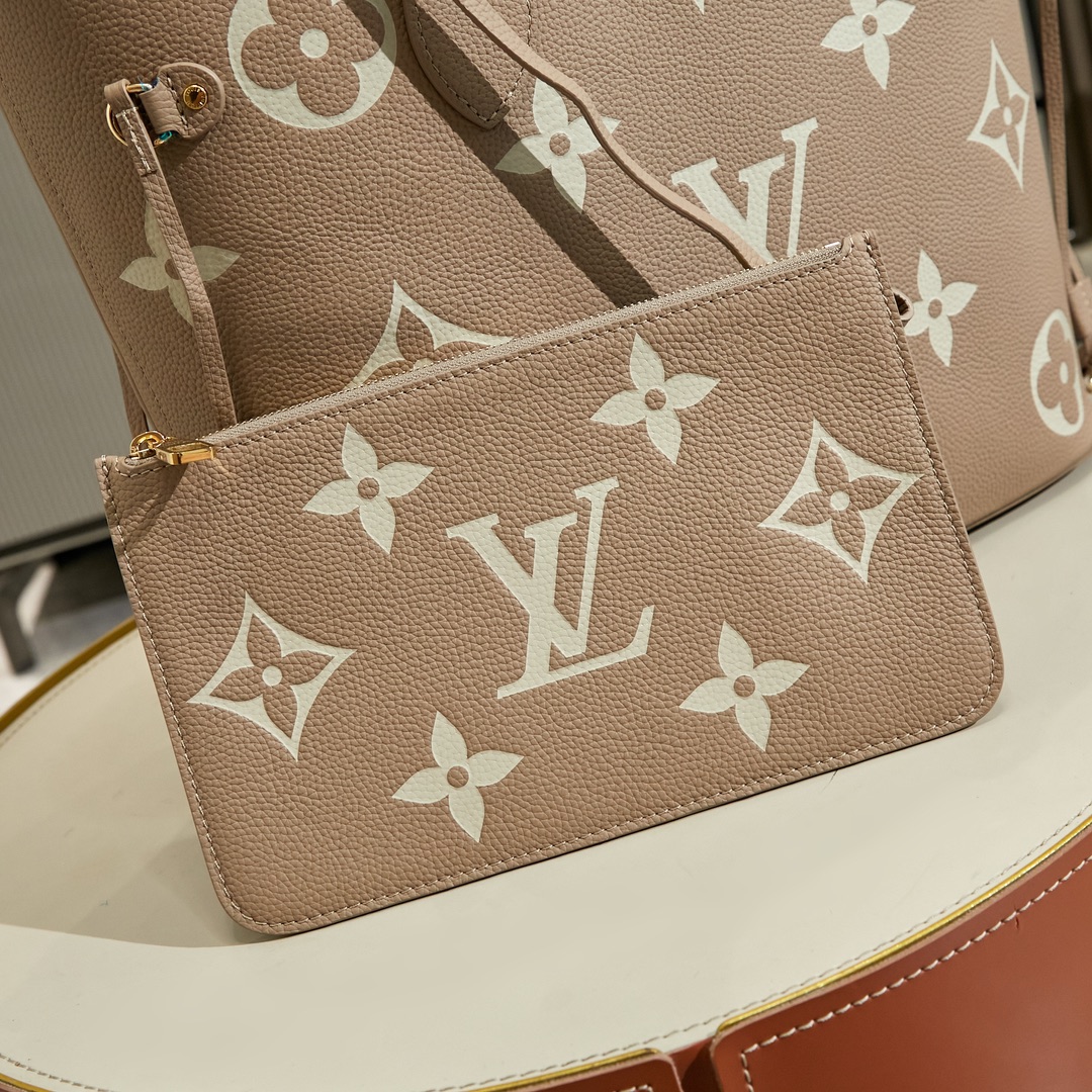 Louis Vuitton Neverfull MM Tote Bag in Monogram Empreinte Leather - Image 5