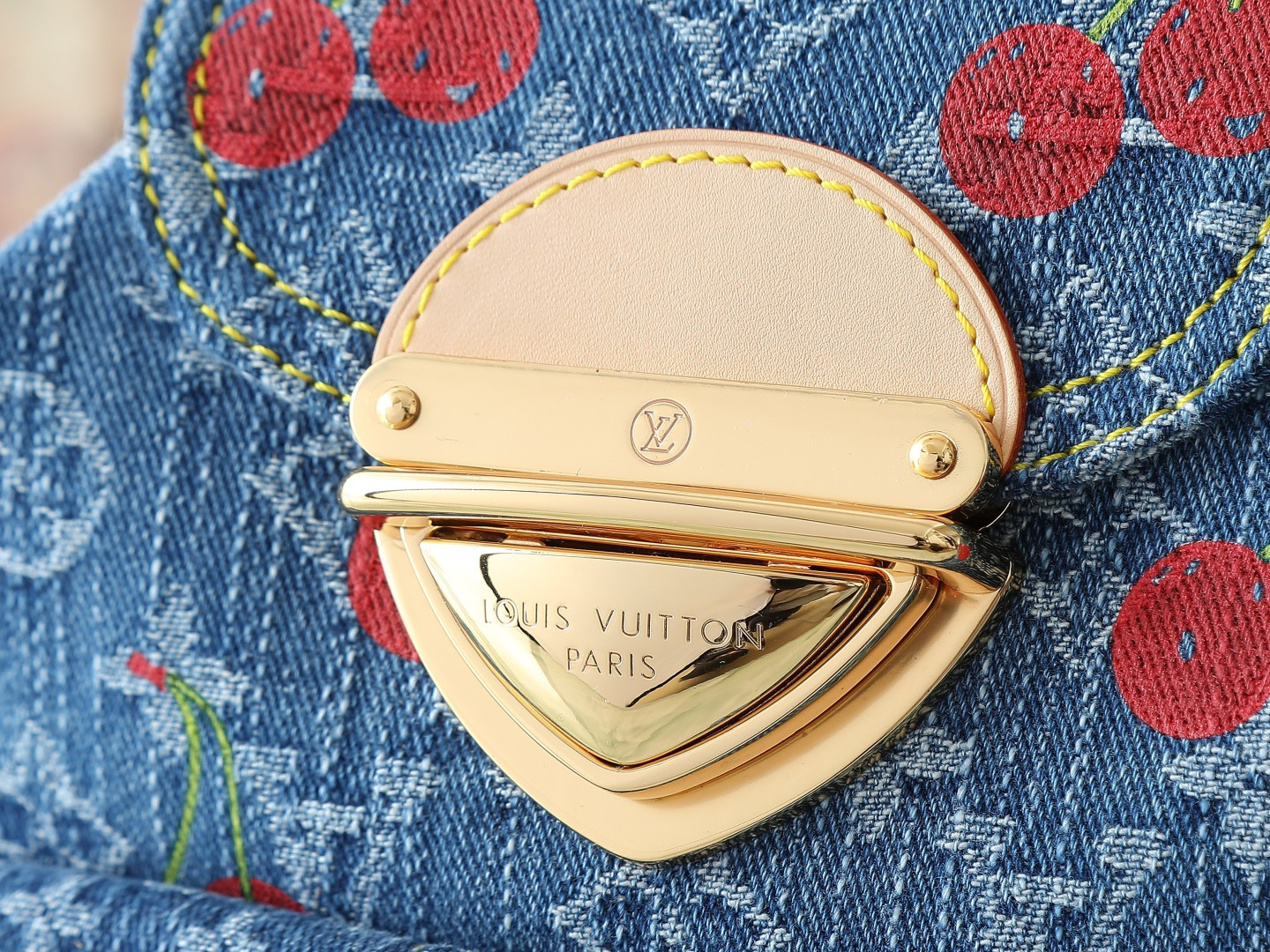 Louis Vuitton Venice NM Monogram Cherry Denim Shoulder Bag - Image 5